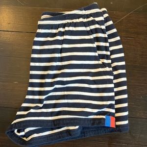 Navy and White KULE shorts